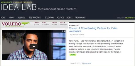 A screen capture of Cohen's story on the PBS Idea Lab homepage